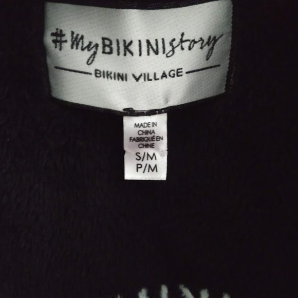S/M ❤️Bikini Village "My Bikini Story" Fuzzy Plush Robe Lounge - Picture 7 of 11